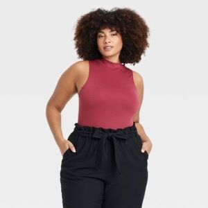 A New Day Women’s Seamless Bodysuit Dark Pink Size XXL